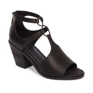 Eileen Fisher  Lou Blocked Heel Sandals  Size 10 M Black